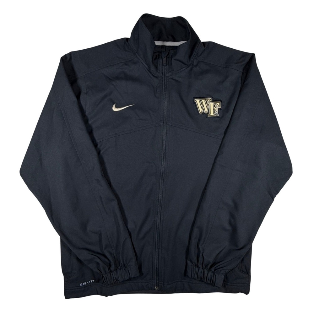 Nike‎ Wake Forest Demon Deacons Black Dri-FIT Full Zip Track Jacket Mens Medium